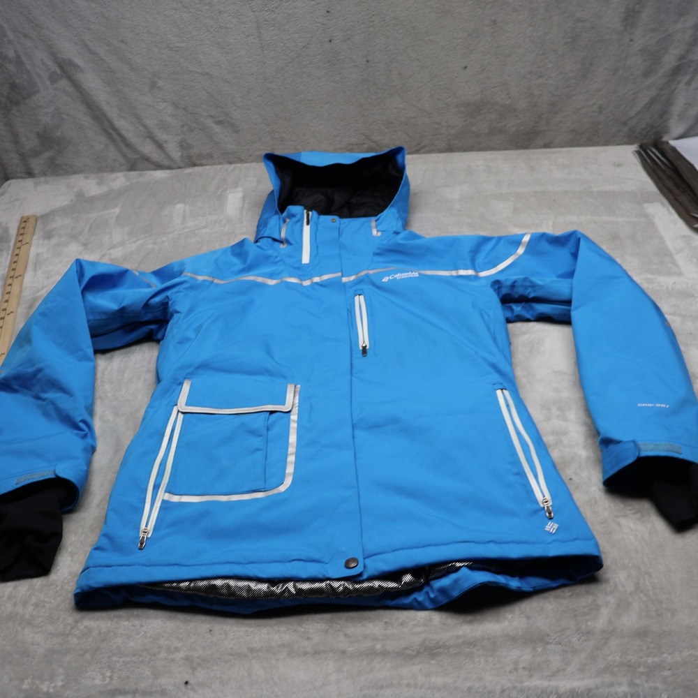 Columbia Jacket Women Large Blue Insulated Omni-Heat Titanium Snow Sport VTG